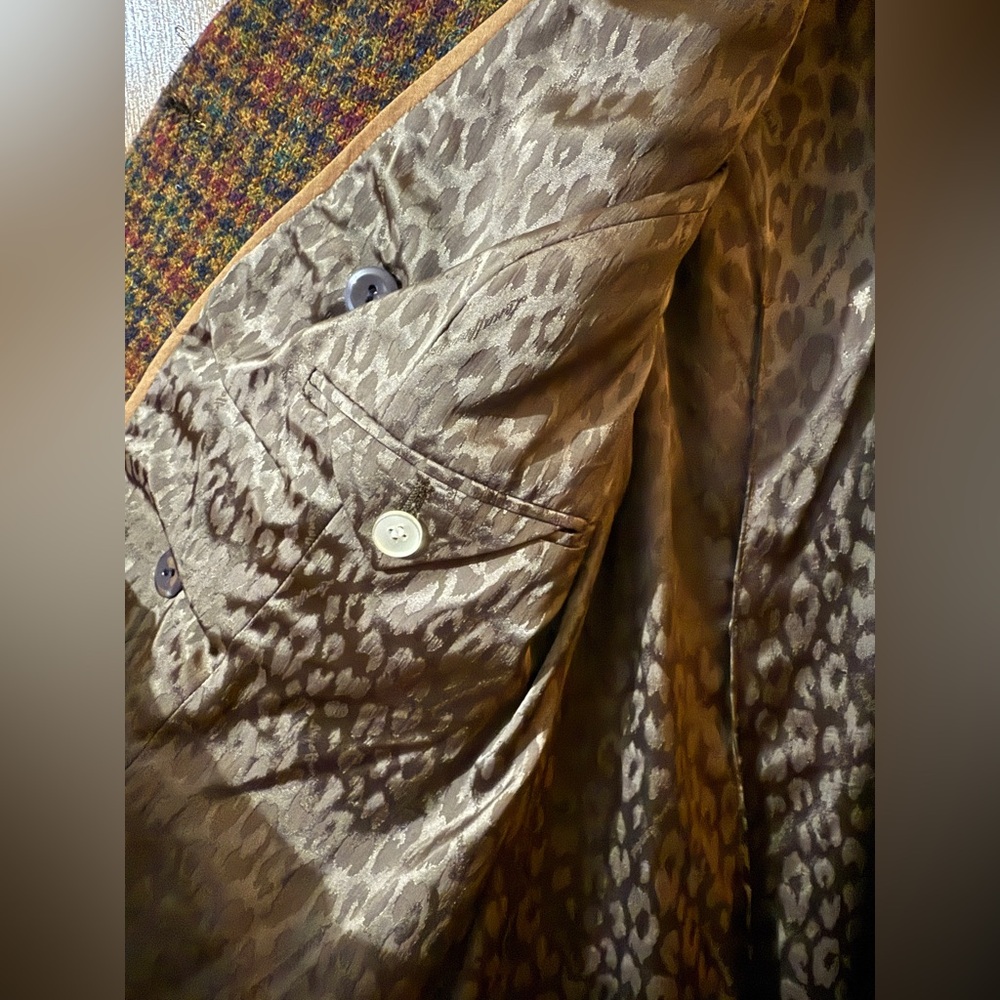 Lena Hoschek Lawrence Double-Breasted Harris Tweed Coat - Size L - Picture 10 of 15